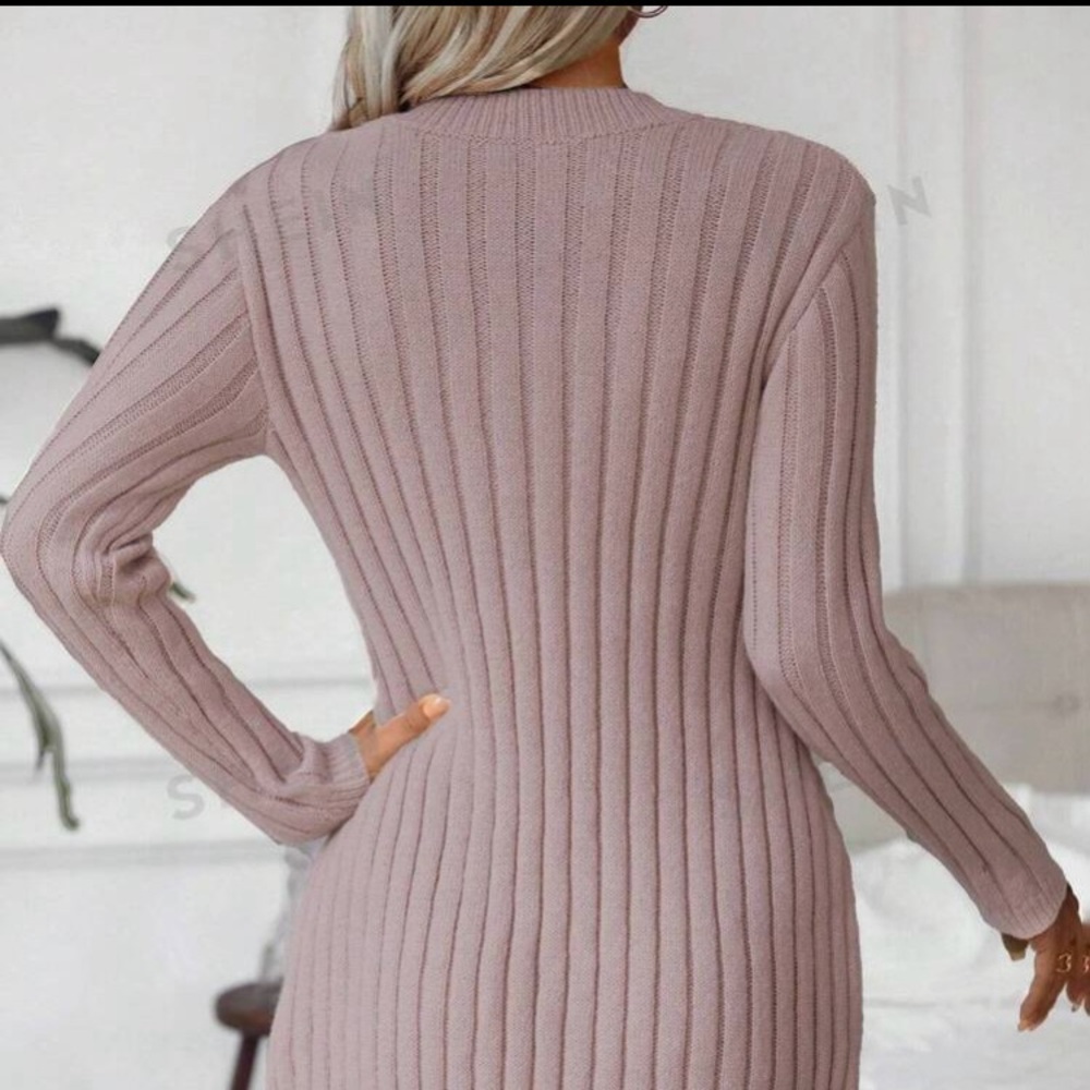 Pink Sweater Dress - Picture 4 of 8